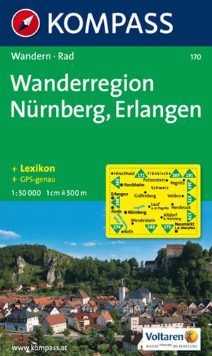 Wanderregion Nürnberg, Erlangen: Wander- und Radkarte. GPS-genau. 1:50.000