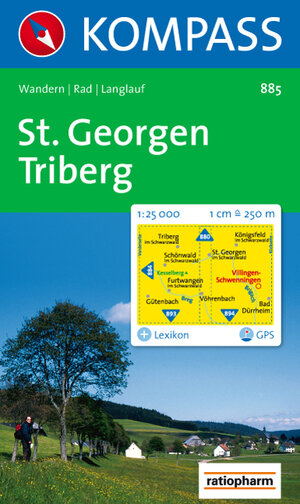 Sankt Georgen, Triberg: Wandern / Rad / Langlauf. 1:25.000. GPS-genau