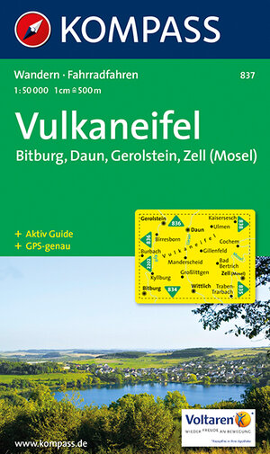 Vulkaneifel 1 : 50 000: Gerolstein. Bitburg, Zell (Mosel). Wander- und Bikekarte. GPS-genau