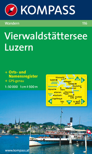 Vierwaldstätter See, Luzern 1 : 50 000: Wanderkarte. GPS-genau