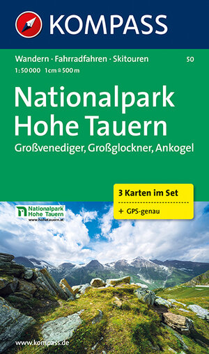 Nationalpark Hohe Tauern 1 : 50 000: Großvenediger, Großglockner, Ankogel. 3-teiliges Wanderkarten-Set. GPS-geeignet. 1:50.000