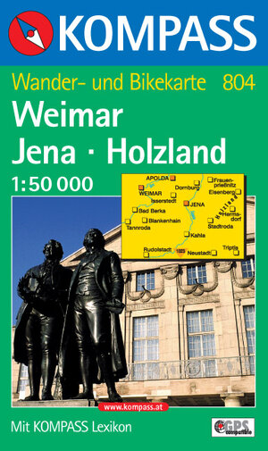 Weimar, Jena, Holzland: Wander- und Bikekarte. 1:50.000. GPS-genau