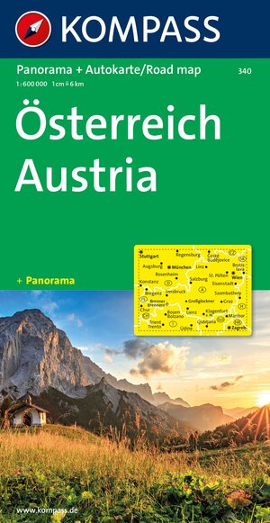 Buchcover KOMPASS Autokarte Österreich, Austria 1:600.000  | EAN 9783854917502 | ISBN 3-85491-750-3 | ISBN 978-3-85491-750-2