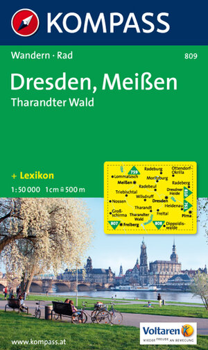 Dresden, Meißen, Tharandter Wald: Wander- und Bikekarte. 1:50.000