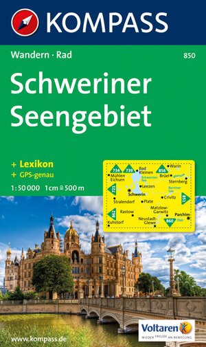 Schweriner Seengebiet 1 : 50 000: Wandern / Rad. GPS-genau