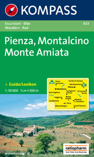 Kompass Karten, Pienza, Montalcino, Monte Amiata: Escursioni / Bike. Wandern / Rad (Carte de Randon)