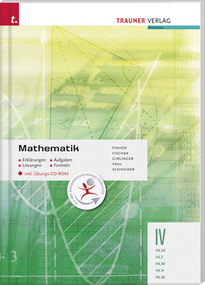 Buchcover Mathematik IV | Freidrich Tinhof | EAN 9783854999386 | ISBN 3-85499-938-0 | ISBN 978-3-85499-938-6