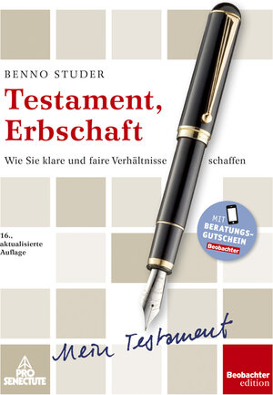 Buchcover Testament, Erbschaft | Benno Studer | EAN 9783855698622 | ISBN 3-85569-862-7 | ISBN 978-3-85569-862-2