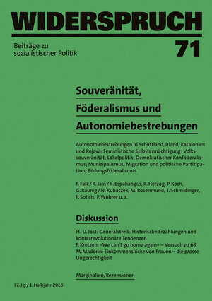 Buchcover Widerspruch 71 | Francesca Falk | EAN 9783858698018 | ISBN 3-85869-801-6 | ISBN 978-3-85869-801-8