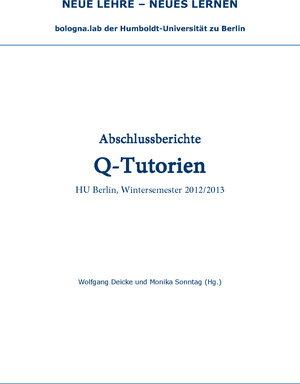 Buchcover Abschlussberichte Q-Tutorien  | EAN 9783860043066 | ISBN 3-86004-306-4 | ISBN 978-3-86004-306-6