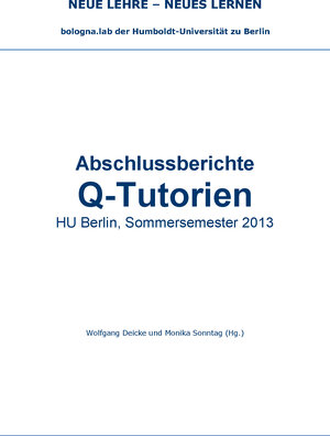 Buchcover Abschlussberichte Q-Tutorien  | EAN 9783860043080 | ISBN 3-86004-308-0 | ISBN 978-3-86004-308-0