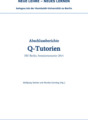 Buchcover Abschlussberichte Q-Tutorien  | EAN 9783860043097 | ISBN 3-86004-309-9 | ISBN 978-3-86004-309-7