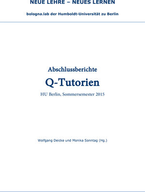 Buchcover Abschlussberichte Q-Tutorien  | EAN 9783860043219 | ISBN 3-86004-321-8 | ISBN 978-3-86004-321-9