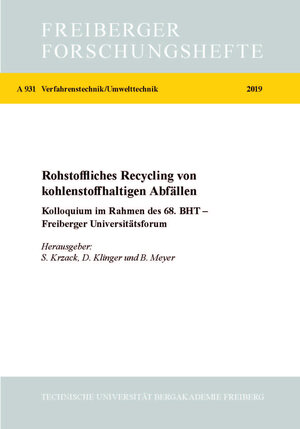 Buchcover Stoffliches Recycling von kohlenstoffhaltigen Abfällen  | EAN 9783860126097 | ISBN 3-86012-609-1 | ISBN 978-3-86012-609-7