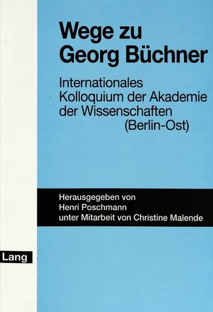 Buchcover Wege zu Georg Büchner  | EAN 9783860320044 | ISBN 3-86032-004-1 | ISBN 978-3-86032-004-4