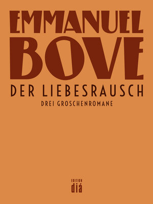 Buchcover Der Liebesrausch | Emmanuel Bove | EAN 9783860346679 | ISBN 3-86034-667-9 | ISBN 978-3-86034-667-9