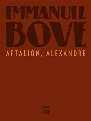 Buchcover Aftalion, Alexandre | Emmanuel Bove | EAN 9783860346761 | ISBN 3-86034-676-8 | ISBN 978-3-86034-676-1