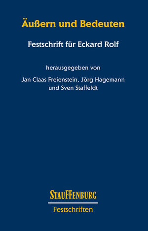 Buchcover Äußern und Bedeuten  | EAN 9783860575130 | ISBN 3-86057-513-9 | ISBN 978-3-86057-513-0