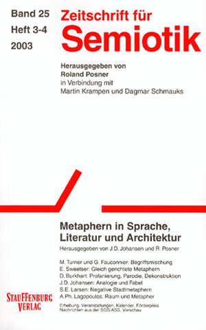 Buchcover Zeitschrift für Semiotik / Metaphern in Sprache, Literatur und Architektur  | EAN 9783860579541 | ISBN 3-86057-954-1 | ISBN 978-3-86057-954-1