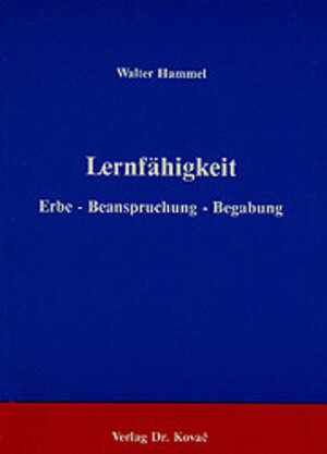 Buchcover Lernfähigkeit. Erbe - Beanspruchung - Begabung | Walter Hammel | EAN 9783860640005 | ISBN 3-86064-000-3 | ISBN 978-3-86064-000-5