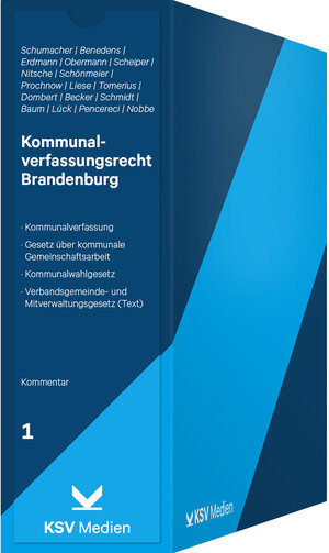 Buchcover Kommunalverfassungsrecht Brandenburg | Paul Schumacher | EAN 9783861151258 | ISBN 3-86115-125-1 | ISBN 978-3-86115-125-8