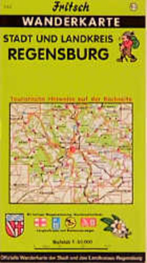 Fritsch Karten, Nr.63, Stadt und Landkreis Regensburg: Touristische Hinweise auf der Rückseite. Mit farbiger Wegemarkierung, Wanderparkplätzen, Langlaufloipen und Radwanderwegen