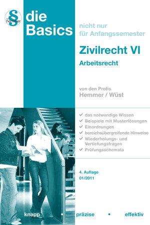 Buchcover Basics Zivilrecht VI - Arbeitsrecht | Karl-Edmund Hemmer | EAN 9783861930310 | ISBN 3-86193-031-5 | ISBN 978-3-86193-031-0