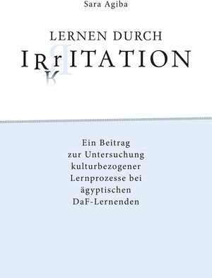 Buchcover Lernen durch Irritation | Sara Agiba | EAN 9783862055012 | ISBN 3-86205-501-9 | ISBN 978-3-86205-501-2