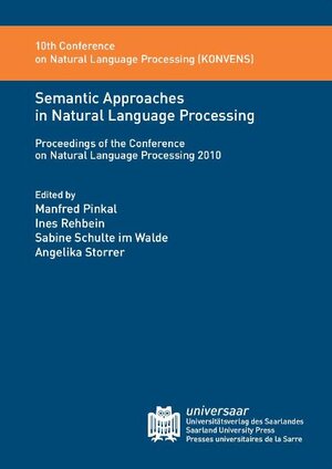 Buchcover Semantic Approaches in Natural Language Processing  | EAN 9783862230044 | ISBN 3-86223-004-X | ISBN 978-3-86223-004-4