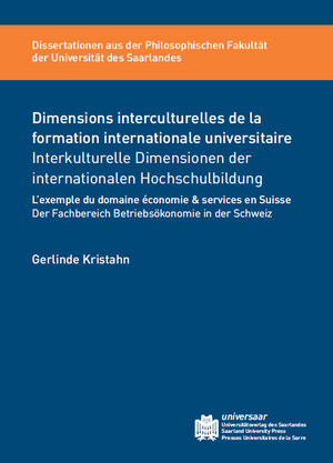 Buchcover Dimensions interculturelles de la formation internationale universitaire | Gerlinde Kristahn | EAN 9783862232277 | ISBN 3-86223-227-1 | ISBN 978-3-86223-227-7