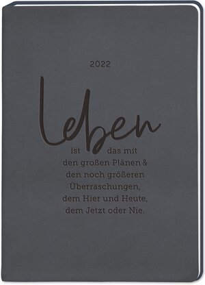 Buchcover Terminplaner Lederlook A5 "Schwarz" 2022  | EAN 9783862298310 | ISBN 3-86229-831-0 | ISBN 978-3-86229-831-0