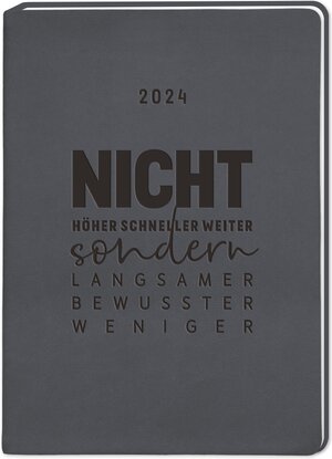 Buchcover Terminplaner Lederlook 2024 Schwarz  | EAN 9783862299881 | ISBN 3-86229-988-0 | ISBN 978-3-86229-988-1