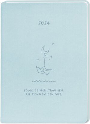 Buchcover Terminplaner Lederlook 2024 Hellblau  | EAN 9783862299928 | ISBN 3-86229-992-9 | ISBN 978-3-86229-992-8