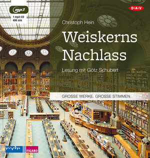 Buchcover Weiskerns Nachlass | Christoph Hein | EAN 9783862315628 | ISBN 3-86231-562-2 | ISBN 978-3-86231-562-8