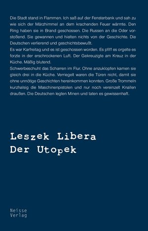 Buchcover Der Utopek | Leszek Libera | EAN 9783862763313 | ISBN 3-86276-331-5 | ISBN 978-3-86276-331-3