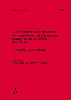Buchcover 15. Münsterische Sozialrechtstagung | Franz Ruland | EAN 9783862981632 | ISBN 3-86298-163-0 | ISBN 978-3-86298-163-2