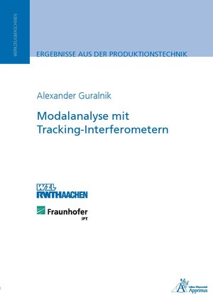 Buchcover Modalanalyse mit Tracking-Interferometern | Alexander Guralnik | EAN 9783863592936 | ISBN 3-86359-293-X | ISBN 978-3-86359-293-6