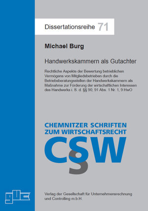 Buchcover Handwerkskammern als Gutachter | Michael Burg | EAN 9783863670504 | ISBN 3-86367-050-7 | ISBN 978-3-86367-050-4