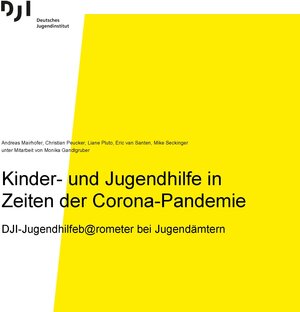 Buchcover Kinder- und Jugendhilfe in Zeiten der Corona-Pandemie | Andreas Mairhofer | EAN 9783863793401 | ISBN 3-86379-340-4 | ISBN 978-3-86379-340-1