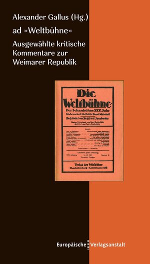 Buchcover ad "Weltbühne"  | EAN 9783863936518 | ISBN 3-86393-651-5 | ISBN 978-3-86393-651-8