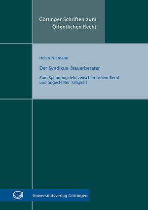 Buchcover Der Syndikus-Steuerberater | Helen Niemann | EAN 9783863954376 | ISBN 3-86395-437-8 | ISBN 978-3-86395-437-6