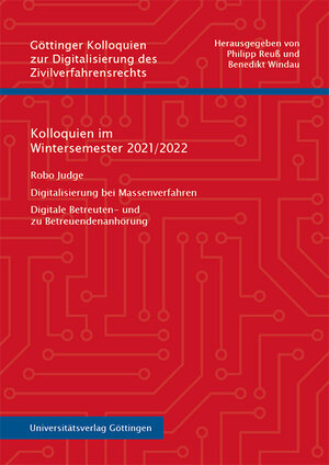 Buchcover Kolloquien im Wintersemester 2021/2022  | EAN 9783863955878 | ISBN 3-86395-587-0 | ISBN 978-3-86395-587-8