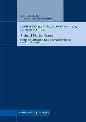 Buchcover Richard Martin Honig  | EAN 9783863956028 | ISBN 3-86395-602-8 | ISBN 978-3-86395-602-8