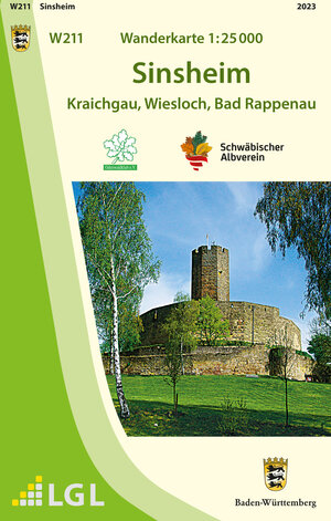 Buchcover W211 Wanderkarte 1:25 000 Sinsheim  | EAN 9783863984373 | ISBN 3-86398-437-4 | ISBN 978-3-86398-437-3