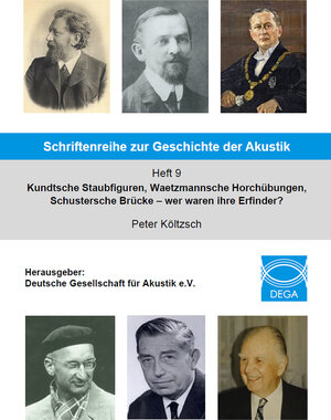 Buchcover Schriftenreihe zur Geschichte der Akustik - Heft 9 | Peter Költzsch | EAN 9783864608551 | ISBN 3-86460-855-4 | ISBN 978-3-86460-855-1
