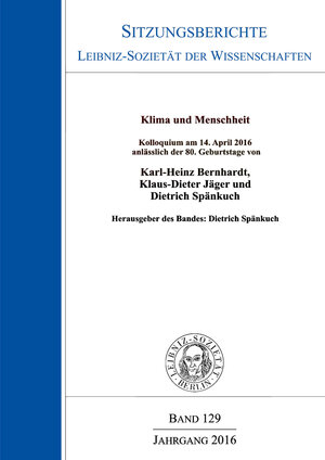 Buchcover Klima und Menschheit  | EAN 9783864641350 | ISBN 3-86464-135-7 | ISBN 978-3-86464-135-0