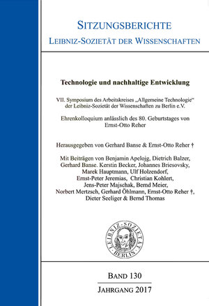 Buchcover Technologie und nachhaltige Entwicklung  | EAN 9783864641367 | ISBN 3-86464-136-5 | ISBN 978-3-86464-136-7