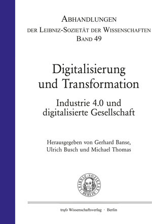 Buchcover Digitalisierung und Transformation  | EAN 9783864641534 | ISBN 3-86464-153-5 | ISBN 978-3-86464-153-4