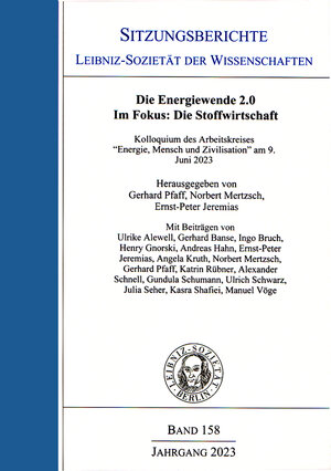 Buchcover Die Energiewende 2.0. Im Fokus: Die Stoffwirtschaft. | EAN 9783864642524 | ISBN 3-86464-252-3 | ISBN 978-3-86464-252-4