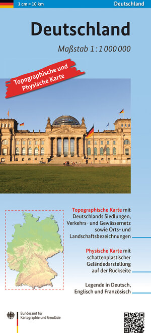 Buchcover Deutschland 1: 1 000 000 | BKG - Bundesamt für Kartographie und Geodäsie | EAN 9783864821387 | ISBN 3-86482-138-X | ISBN 978-3-86482-138-7